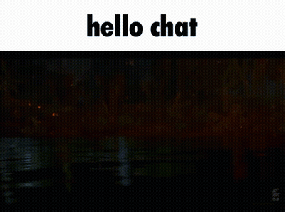 A Statue Of A Man In A Helmet With The Words Hello Chat Written Above It GIF