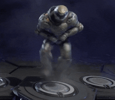 A Statue Of A Man In A Military Uniform Is Standing On One Leg GIF