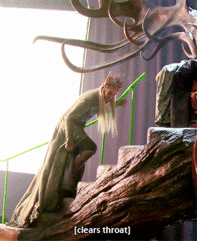A Statue Of A Man With A Crown On His Head And The Words Clears Throat On The Bottom GIF