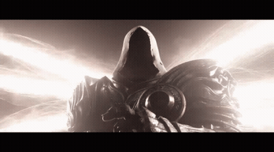 A Statue Of A Man With A Hood On His Head GIF