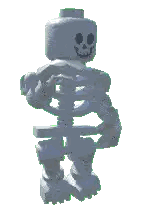 A Statue Of A Skeleton Is Standing On Its Hind Legs And Looking At The Camera . Sticker
