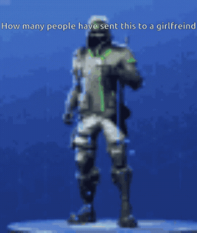 A Statue Of A Soldier With The Words How Many People Have Sent This To A Girlfriend Below Him GIF