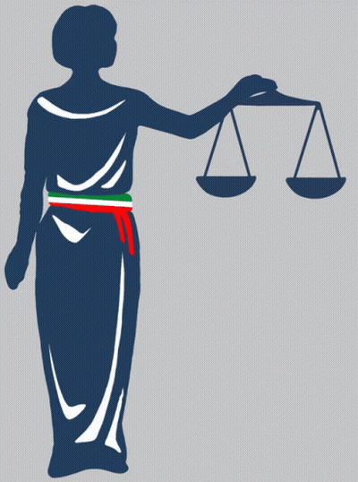 A Statue Of Lady Justice Holding Scales Of Justice GIF