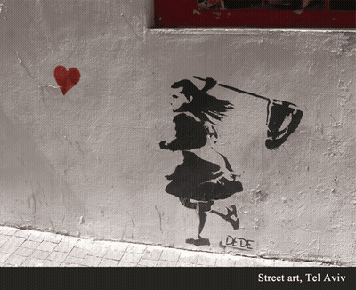A Stencil Of A Girl With A Heart And The Name Dede GIF
