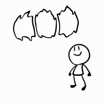 A Stick Figure Is Standing Under A Sign That Says +999 Aura GIF