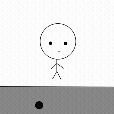 A Stick Figure With The Word Nah Written Below It GIF