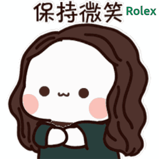 A Sticker Of A Cartoon Character With The Word Rolex On The Bottom Right GIF