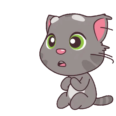 A Sticker Of A Cat With A Question Mark Behind It Sticker