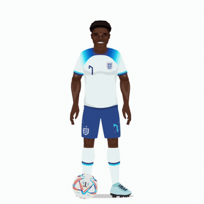 A Sticker Of A Soccer Player With The Number 7 On His Shirt GIF