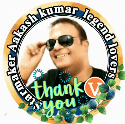 A Sticker That Says ' Aakash Kumar Legend Lovers Thank You ' GIF