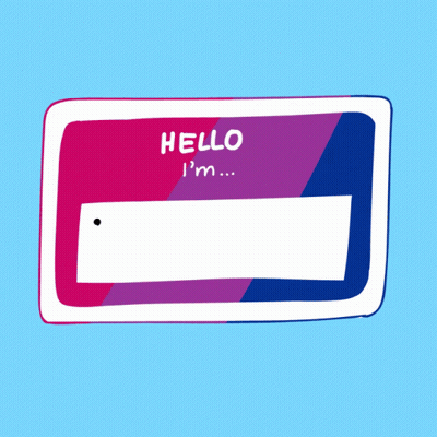 A Sticker That Says Hello I 'M Proudly Bisexual On It GIF