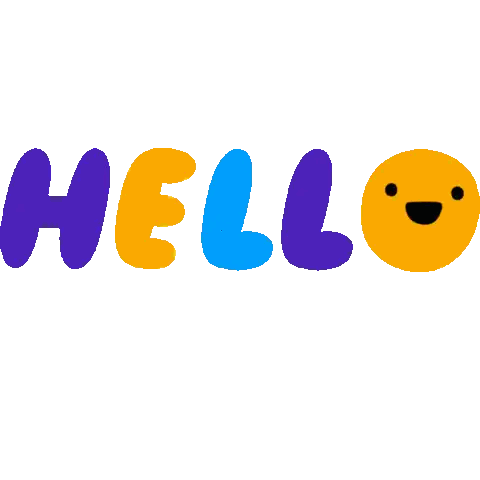 A Sticker That Says Hello With A Smiling Face Sticker