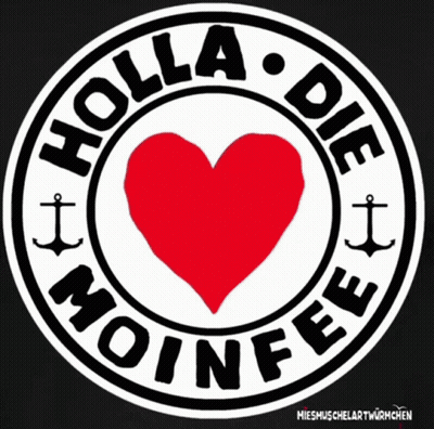 A Sticker That Says Holla Die Moinfee On It GIF