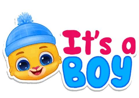 A Sticker That Says It 'S A Boy GIF