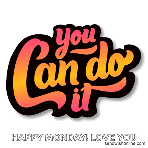 A Sticker That Says " You Can Do It " On It GIF
