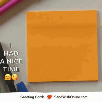 A Sticky Note That Says " Thank You " On It GIF