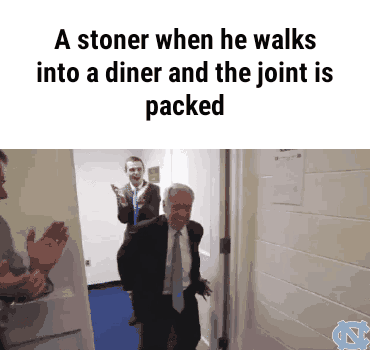 A Stoner Walking Into A Diner With The Joint Packed GIF