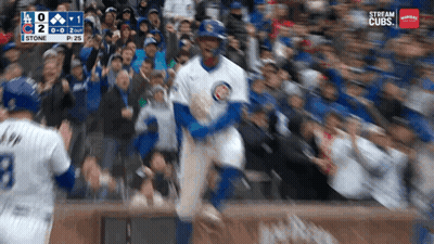 A Stream Cubs Baseball Game Is Being Played In Front Of A Crowd GIF