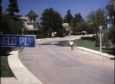 A Street Sign Says Eld Pl On It GIF