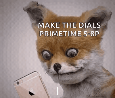 A Stuffed Animal Fox Is Looking At An Apple Iphone GIF