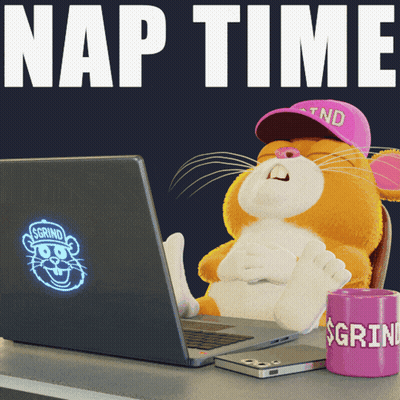 A Stuffed Animal Is Sitting In Front Of A Laptop With The Words Nap Time Written Above It GIF