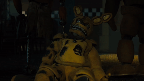 A Stuffed Animal That Looks Like A Bunny With A Hole In Its Chest GIF