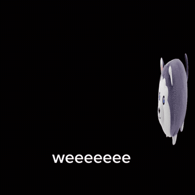 A Stuffed Animal That Says Weeeee On It GIF