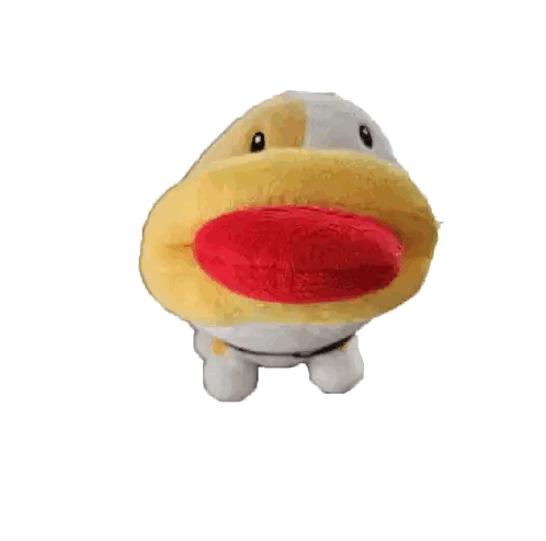 A Stuffed Animal With A Black Belt Around Its Neck Sticker