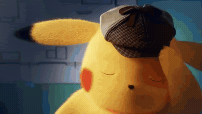 A Stuffed Animal With A Detective Hat On Its Head GIF
