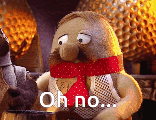 Stuffed Animal Saying Oh No GIF