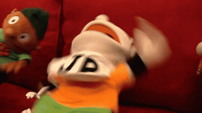 A Stuffed Animal With Jd Written On It 'S Chest GIF