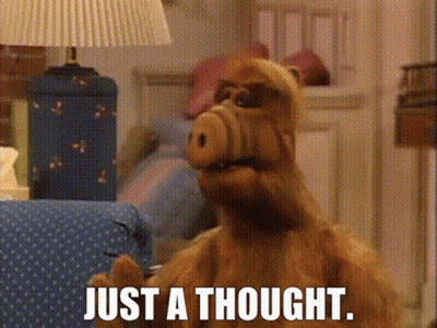 A Stuffed Animal With The Words Just A Thought On It GIF
