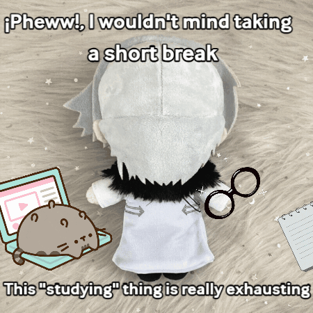 A Stuffed Animal With The Words " Pheww " On It GIF