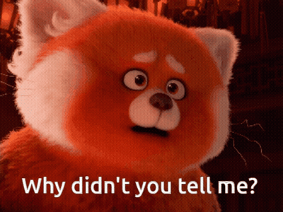 A Stuffed Animal With The Words Why Didn 'T You Tell Me GIF