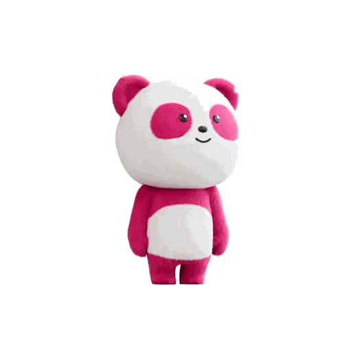 A Stuffed Panda Bear With Its Eyes Closed And A Smile On Its Face Sticker