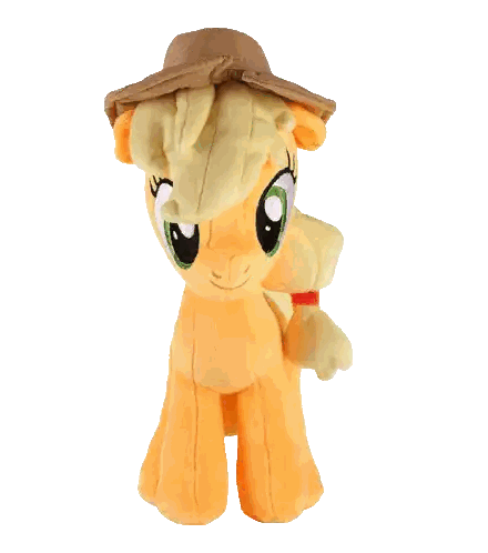 A Stuffed Pony Wearing A Cowboy Hat Has Apples On Its Chest Sticker