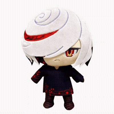 A Stuffed Toy With A Red Eye And A White Hat GIF