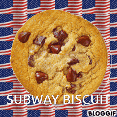 A Subway Biscuit With Chocolate Chips On It GIF