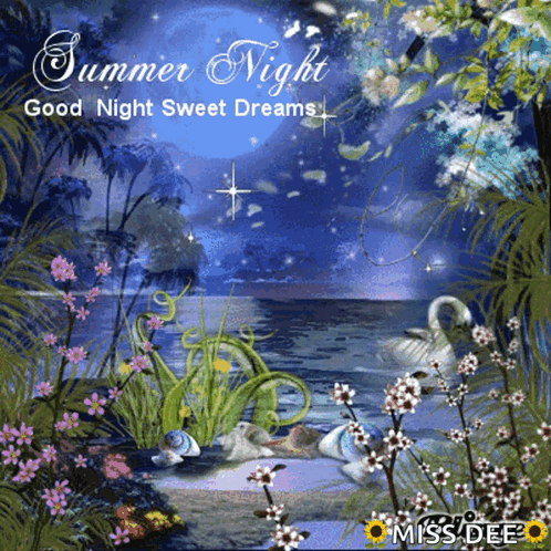 A Summer Night Good Night Sweet Dreams Greeting GIF