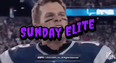 A Sunday Elite Advertisement With A Man Wearing A Patriots Jersey GIF