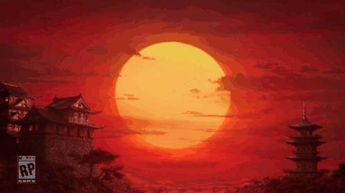 Sunset With RP Sign GIF