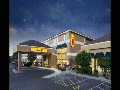 A Super 8 Hotel With A Handicapped Parking Space GIF