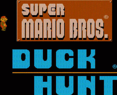 A Super Mario Bros Duck Hunt Game Is Displayed On A Screen GIF