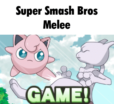 A Super Smash Bros Meme With Jigglypuff And Mewtwo On It GIF