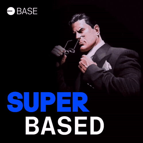Superman Poster Saying Super Based GIF