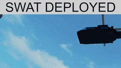 A Swat Helicopter Is Flying In The Sky GIF