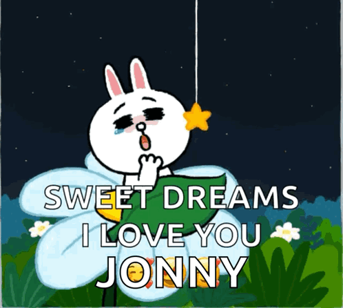 A Sweet Dreams I Love You Jonny Cartoon GIF
