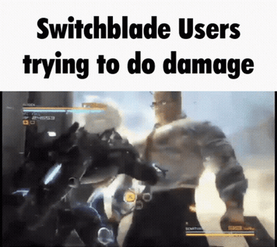 A Switchblade User Is Trying To Do Damage To Another User GIF