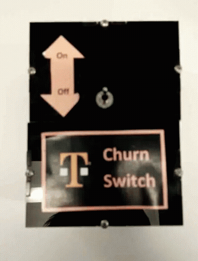 A T-Mobile Churn Switch With Arrows Pointing To On And Off GIF