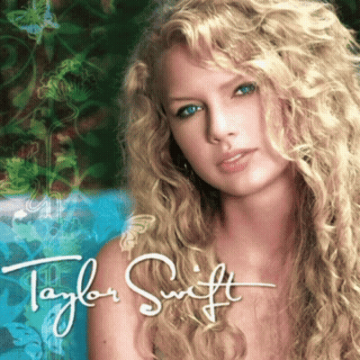 A Taylor Swift Album Cover With A Woman With Long Blonde Hair GIF